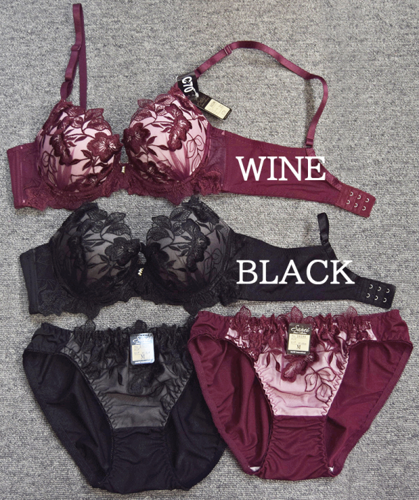 10590.10590EF 脇高シアーフラワー刺繍