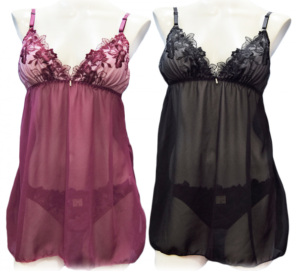 80590　脇高シアーフラワー刺繍