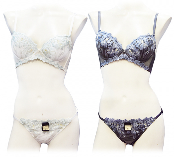 10592　脇高エレガンスフラワー刺繍　90592(ノンワイヤー)