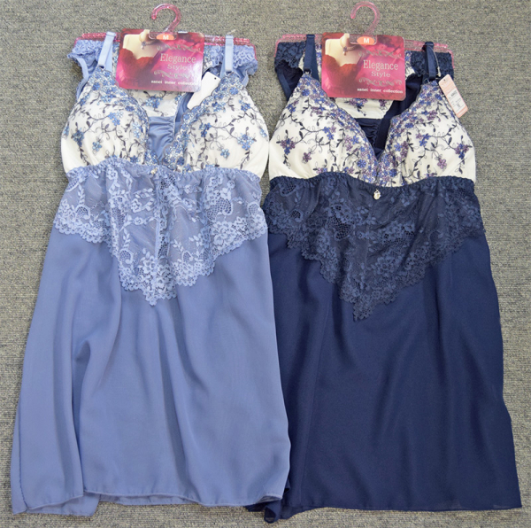 80602　脇高クリスタルブーケキャミソール＆ショーツ