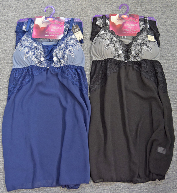 80603　脇高エレガンスシャンデリアキャミソール＆ショーツ