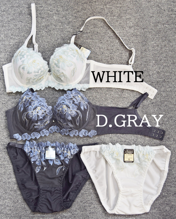 90592(ノンワイヤー)　脇高エレガンスフラワー刺繍