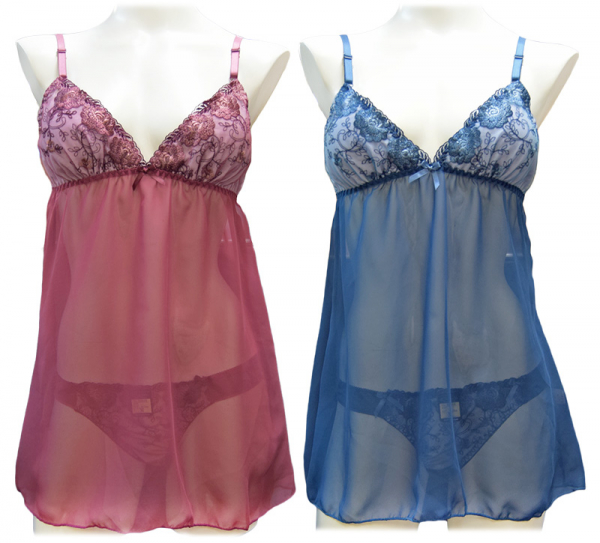 80610　脇高クラシックフラワーキャミソール＆ショーツ