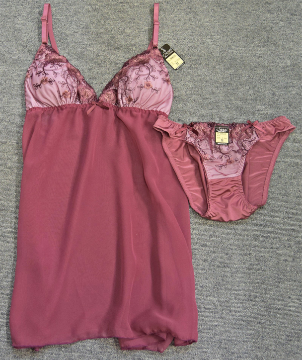 80610 脇高クラシックフラワーキャミソール&ショーツ