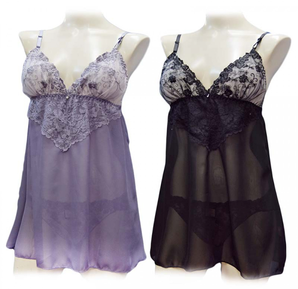 80614　脇高フラワーブーケキャミソール＆ショーツ