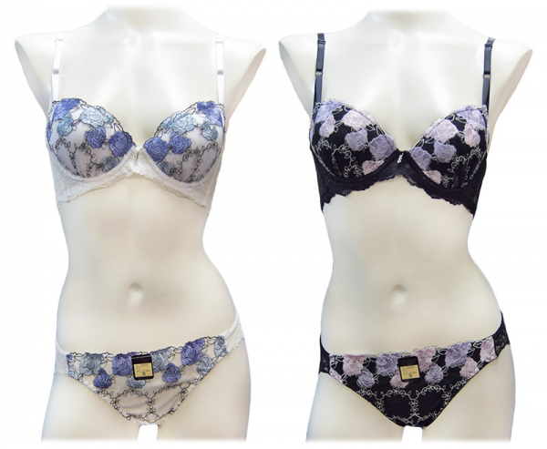 10608EF.10608GHI　脇高ゴージャスローズ刺繍