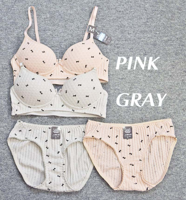 BCK-827　リブかぶりタイプノンワイヤー（リボン柄）