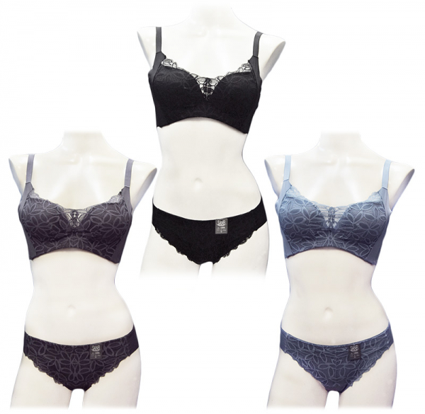 12055　脇高美シルエットブラ&ショーツ