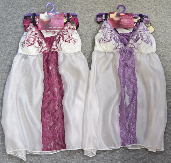 80644　脇高ブラックフローラキャミソール&ショーツ