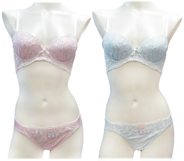 10650 脇高ラメフラワー刺繍90650(ノンワイヤー)