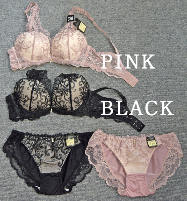 10649.10649EF 脇高シックフラワー刺繍